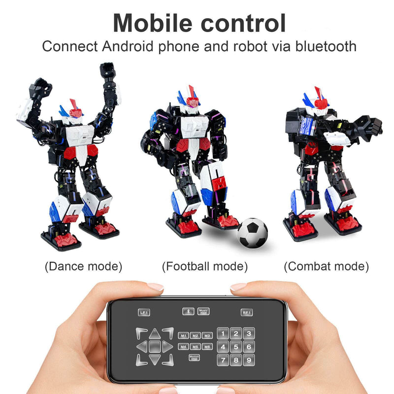 XiaoR Geek Bionic Programmable Smart Humanoid Robot, Smart Boxing Football Dancing Robot support mobile phone control via bluetooth