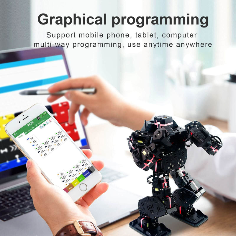 XiaoR Geek Bionic Programmable Smart Humanoid Robot, Smart Boxing Football Dancing Robot support graphical programming