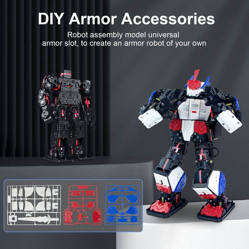 XiaoR Geek Bionic Programmable Smart Humanoid Robot, Smart Boxing Football Dancing Robot assembly model universal srmor slot， to create an armor robot of your own