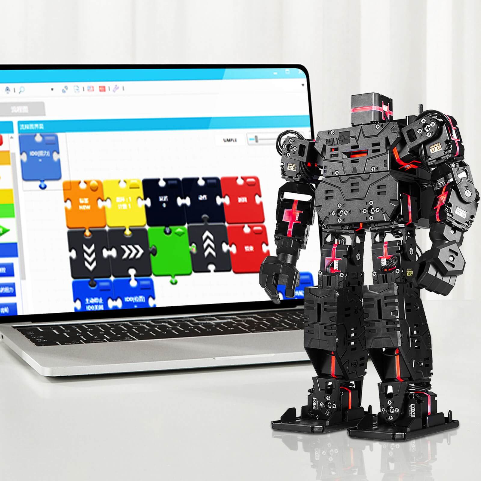 XiaoR Geek Bionic Programmable Smart Humanoid Robot, Smart Boxing Football Dancing Robot graphical programming by PC