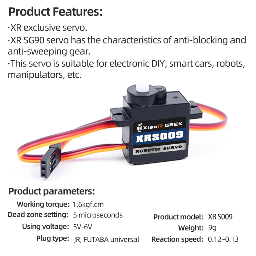 XiaoR Geek 25KG Servomotor digital Motor de engranaje de metal completo de alto par a prueba de agua para RC Modelo DIY, Robotic DIY, Ángulo de control 180 °