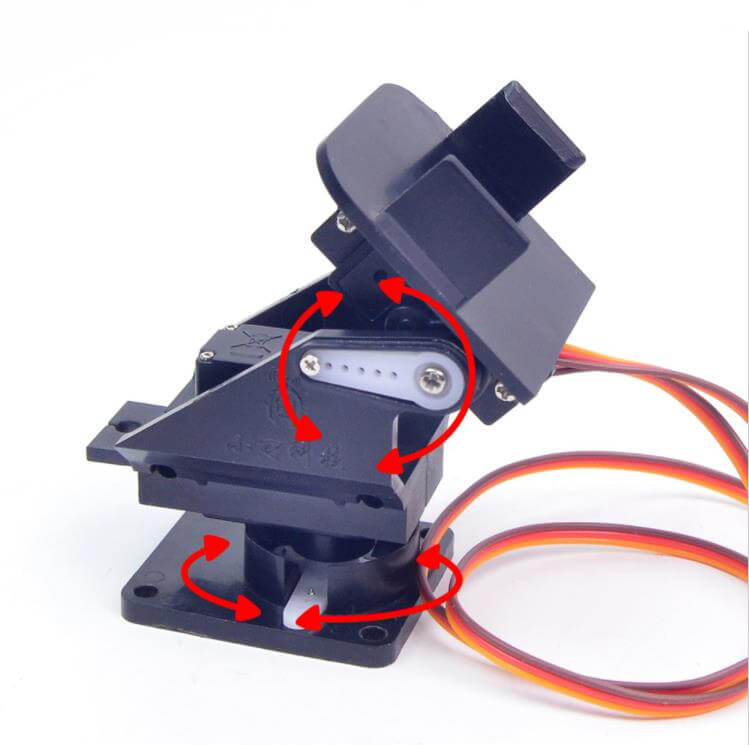 XiaoR GEEK FPV Zweiachsen-Servo-PTZ speziell für Roboterautos (nicht zusammengebaut)