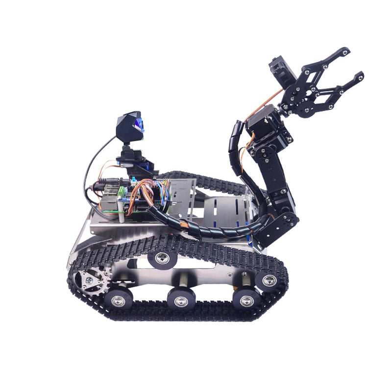 XiaoR GEEK DIY Wireless video transmission TH smart programmable robot tank car with Raspberry Pi 4B4G kits