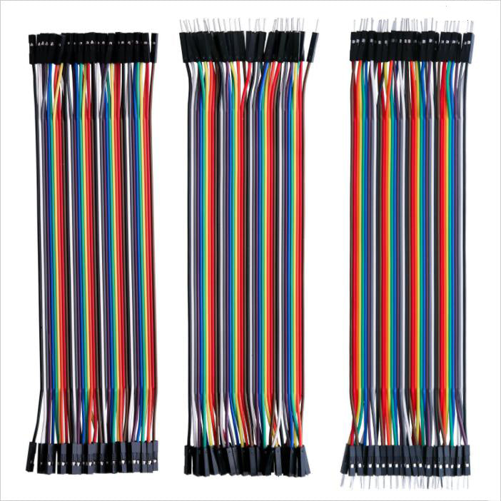 XiaoR GEEK 120 Stück Breadboard-Überbrückungsdrähte, mehrfarbiger Dupont-Draht