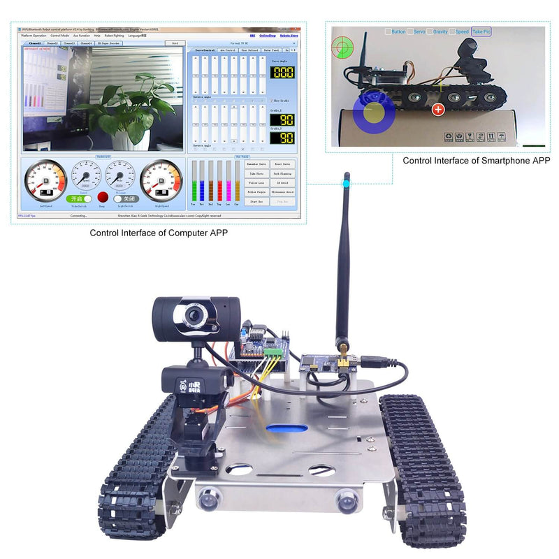 XiaoR GEEK DIY GFS Smart programmierbarer Roboterpanzer/Auto mit Arduino UNO-Entwicklungskits 