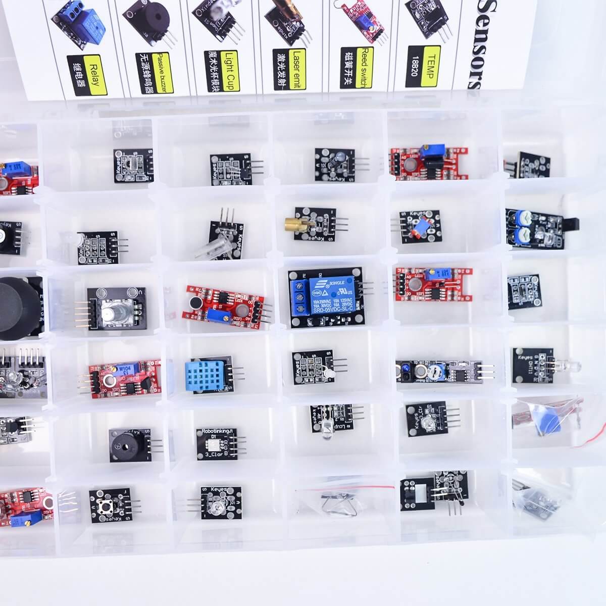 XiaoR Geek 37-in-1 Sensor Module Robot Project Starter Kit for Arduino