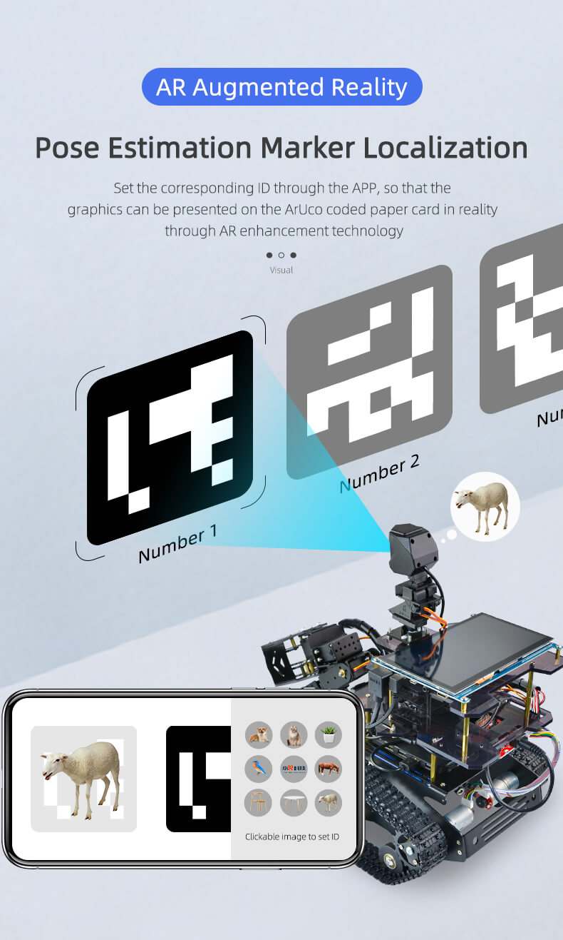 AI Robot Kit with Rplidar A2 Radar ROS programmable Smart Tank Car for